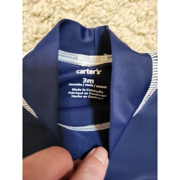 Baby Gap Carters Lot of 2 Infants Long Sleeve Rash Guards, 3 mths, Neon, Crab - Picture 7 of 7